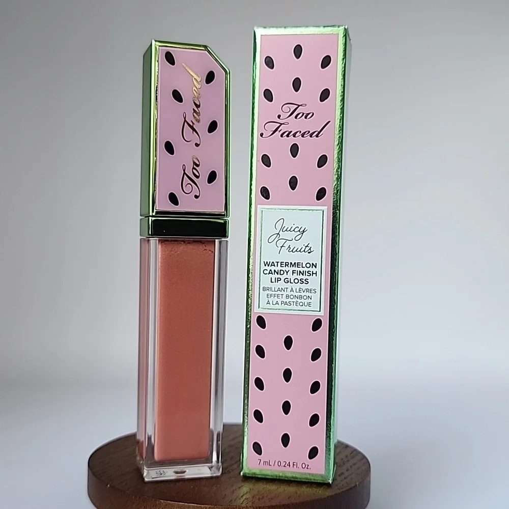 Too Faced Juicy Fruits Watermelon Candy Finish Lip Gloss - A Melon Reasons - Picture 1 of 8